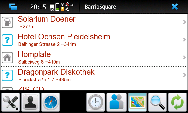 BarrioSquare Nokia N900 Screenshot